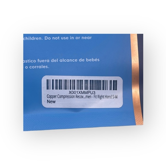 new Copper Compression ✪ Right Hand Wrist Brace ✪ Black ✪ Small Med ✪ Heal Pain - Picture 11 of 16